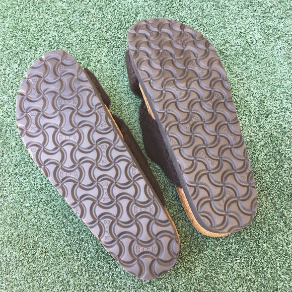 NWT Birkenstock Papilliio Daytona Platform Sandal Faux Shearling Black 38 - Picture 8 of 14